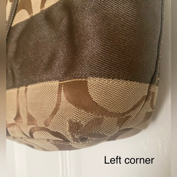 Coach Brown and Tan Canvas Tote Bag - Picture 4 of 14